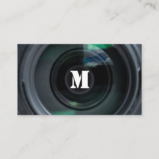 Carte De Visite Lentilles de caméra reflex pour photographes Vidéo (Devant)