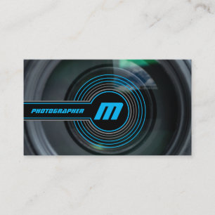 Carte De Visite Lentilles pour photographes en bleu