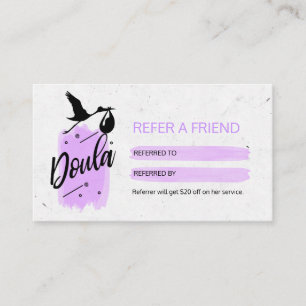 Carte De Visite L'entraîneur de naissance de Doula RENVOIE UN AMI