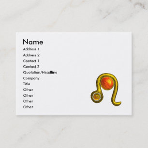 Carte De Visite LEO, topaz rouge vif