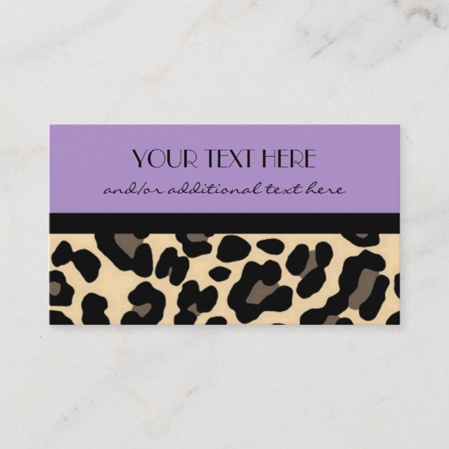 Carte De Visite Léopard de lavande (Devant)
