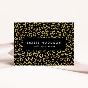 Carte De Visite Leopard d'or, Parties scintillant d'or, Motif de l
