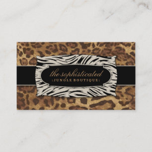 Carte De Visite Léopard sophistiqué 2 de la jungle 311