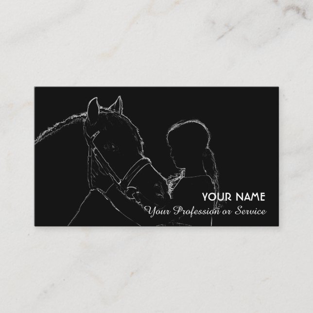 Carte De Visite Les amateurs d'équitation et d'équitation (Devant)