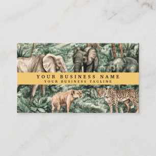 Carte De Visite Les animaux sauvages d'Afrique Jungle