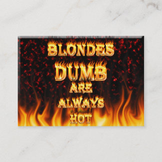 Carte De Visite Les blondes muettes sont toujours le feu chaud