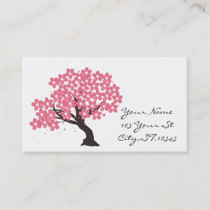 Carte De Visite Les cerisiers de Sakura s'épanouissent à Thunder