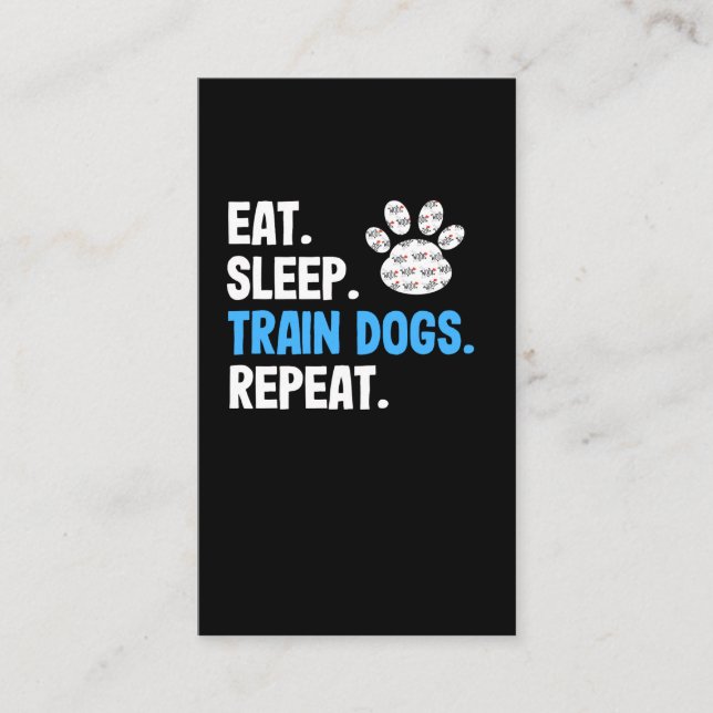 Carte De Visite Les chiens de train du sommeil se répètent (Devant)