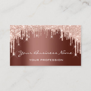 Carte De Visite Les clous du coiffeur maquillent les Roses Brown