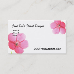 Carte De Visite Les conceptions florales de la daine de Jane,…