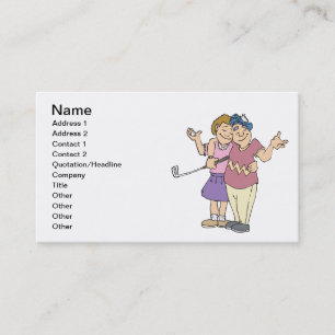 Carte De Visite Les couples qui jouent au golf ensemble restent