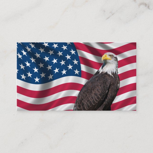 Carte De Visite Les Etats-Unis diminuent avec Eagle chauve (Devant)