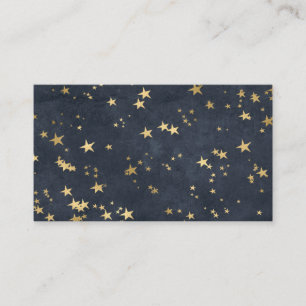 Carte De Visite Les étoiles dorées du ciel nocturne Astrologie B
