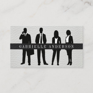 Carte De Visite Les gens d'affaires debout   Cuir