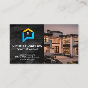 Carte De Visite Les maisons de luxe   Logo immobilier