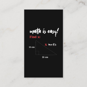 Carte De Visite Les maths, c'est une plaisanterie amusante pour le