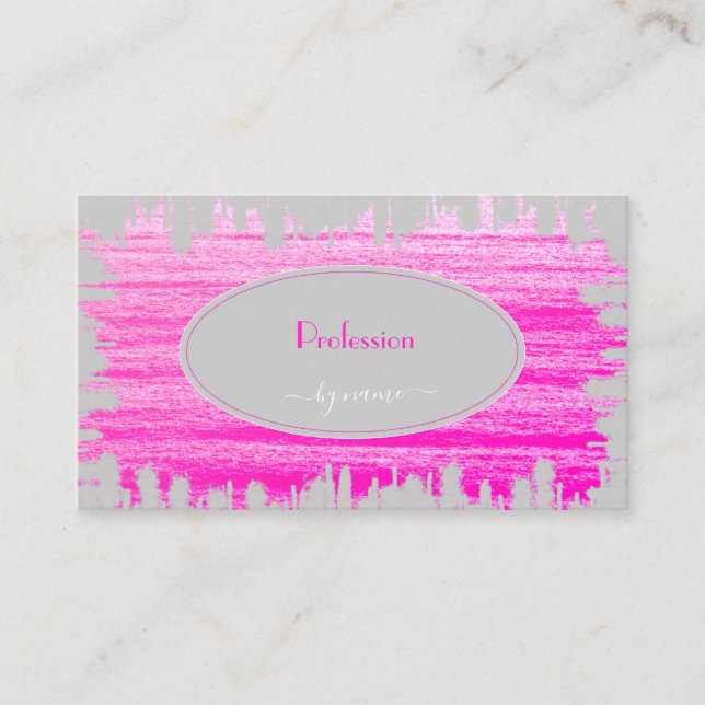 Carte De Visite Les médias sociaux clinquants en gris rose (Devant)