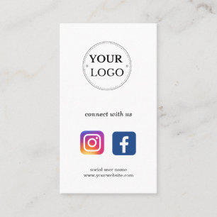 Carte De Visite Les Médias Sociaux Se Connectent Avec Nous