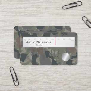 Carte De Visite Les militaires de vieille école camouflent la