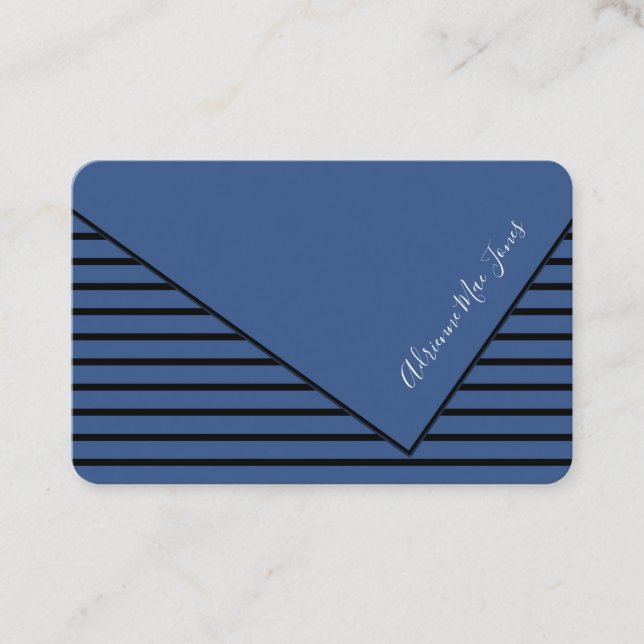 Carte De Visite Les nuances noires et bleues se répandent (Devant)