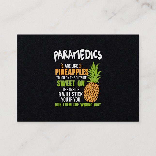 Carte De Visite Les Paramedics Sont Comme Des Ananas. (Devant)