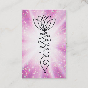 Carte De Visite Les parties scintillantes de coeur de Lotus de *~*
