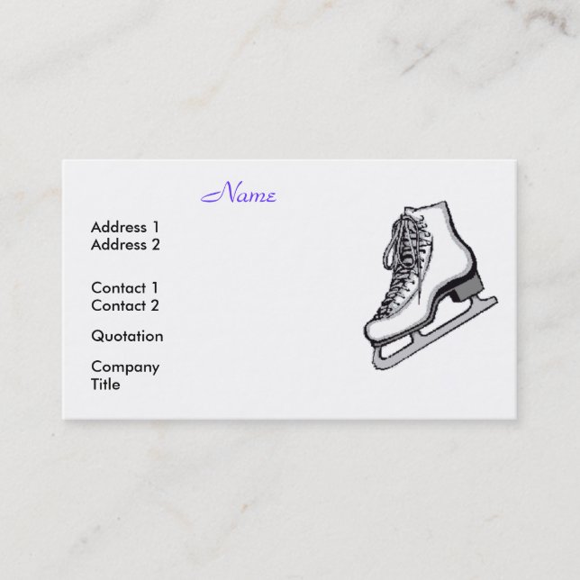 Carte De Visite Les patineurs artistiques sont frais (Devant)