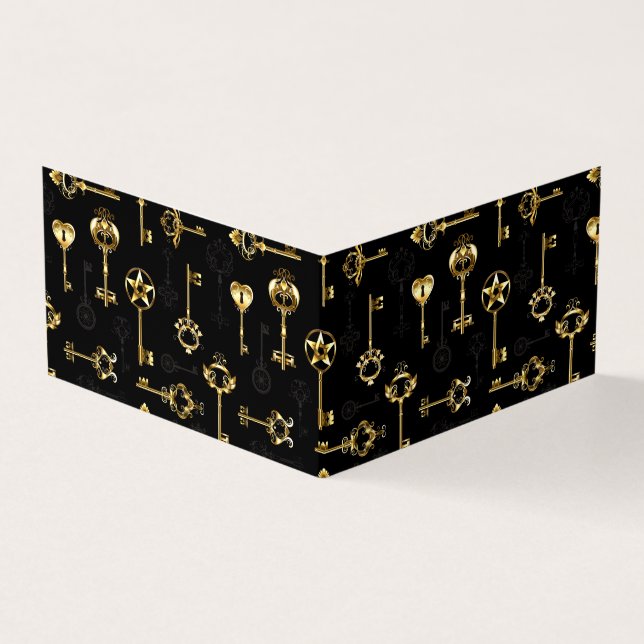 Carte De Visite Les Patters de Seamless avec Golden Keys (Extérieur)