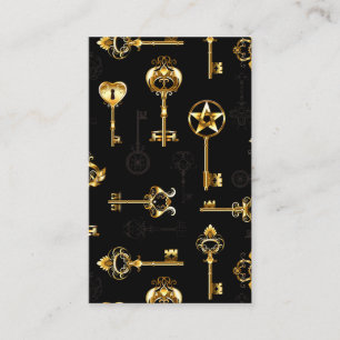 Carte De Visite Les Patters de Seamless avec Golden Keys