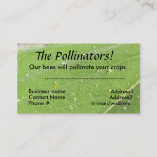 Carte de visite - Les pollinisateurs