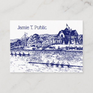 Carte De Visite Les rameurs de Crew Row s'affrontent avec Boathous