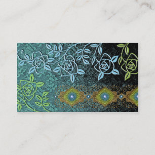CARTE DE VISITE LES ROSES DE ZOLLIE : SCÈNE DE VERT BLEU