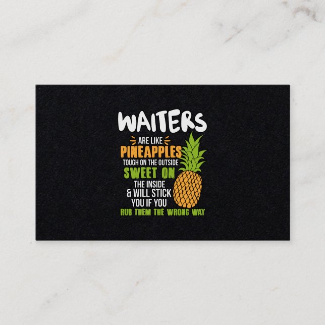 Carte De Visite Les Serveurs Sont Comme Des Ananas. (Devant)