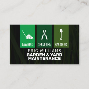 Carte De Visite Les services de jardinage moderne couvrent les ic