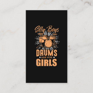 Carte De Visite Les tambours sont pour les filles - Musicien de ta