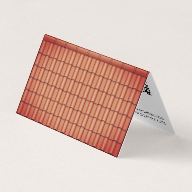 Carte De Visite Les tuiles sur le toit de Faux (Devant)