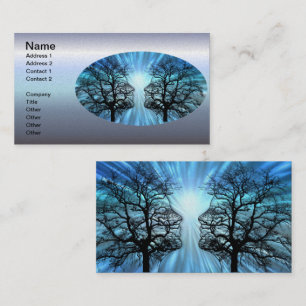 Carte De Visite Les visages dans les arbres ressemblent à des nerf