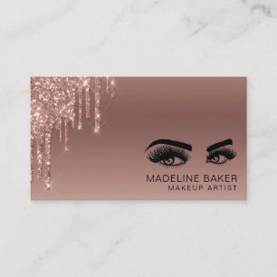 Carte De Visite Les yeux d'un artiste de maquillage clignotent l'o