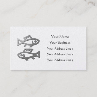 Carte De Visite L'étoile de zodiaque de Poissons signent dedans