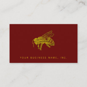 Carte De Visite Letterpress Bee