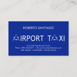 Carte De Visite Lettre-A Avion Aéroport Taxi