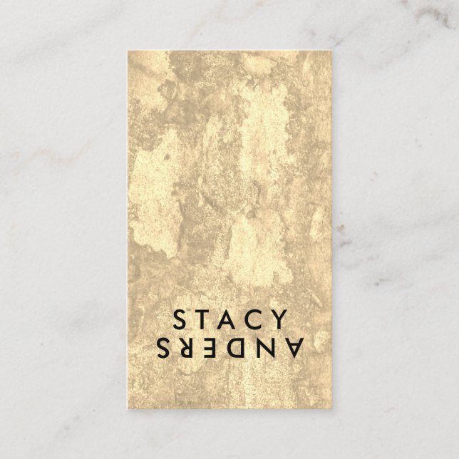 Carte De Visite Lettre Flip Chic Rustique (Devant)