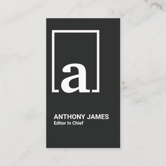 Carte De Visite LETTRE MONOMOGRAPHIQUE BLANCHE RÉtro (Devant)