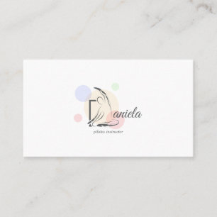 Carte De Visite Lettre Pilates D Pose   Lettre monogramme D Pilate