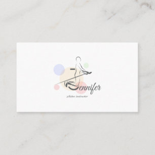 Carte De Visite Lettre Pilates J Pose   Lettre monogramme J Pilate
