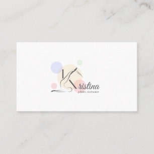 Carte De Visite Lettre Pilates K Pose   Lettre monogramme K Pilate