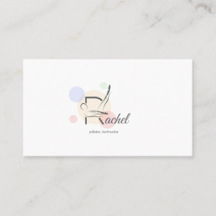 Carte De Visite Lettre Pilates R Pose   Lettre monogramme R Pilate