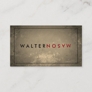 Carte De Visite Lettre Retourner rustique avec bordure