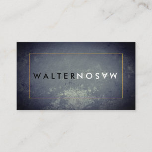 Carte De Visite Lettre Retourner rustique avec bordure