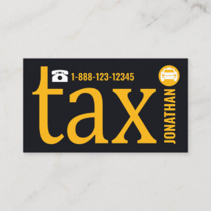 Carte De Visite Lettre Taxi-i Jaune Spéciale Chauffeur de cabine 